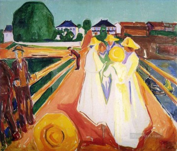 Expresionismo Painting - mujeres en el puente Edvard Munch Expresionismo